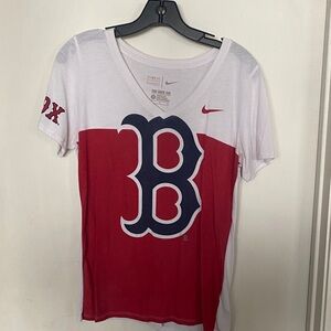 Nike Red and White Short Sleeve Tee